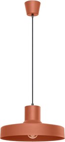 Pomarańczowa lampa wisząca z metalowym kloszem Vito – Sollux