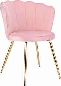 Różowe krzesło muszelka w stylu glamour M6-K42