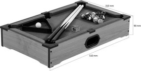 Mini bilard stołowy z akcesoriami 51 x 31 x 10 cm - czarny