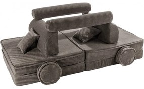 Aesthetic sztruksowa sofa dziecięca, brązowa - meowbaby®