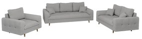 Jasnoszara sztruksowa sofa 210 cm Ariella – Ropez