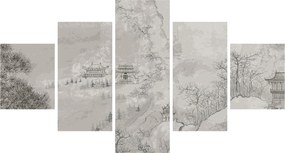 Obraz - Chiński krajobraz (125x70 cm)