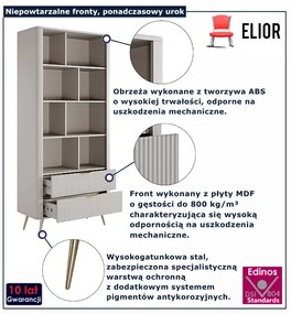 Beżowy nowoczesny regał z szufladami  A3-F04