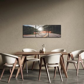 Obraz - Do drogi (z zegarem) (90x30 cm)