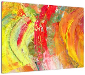 Obraz na szkle abstrakcji - malarstwo (70x50 cm)