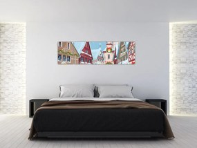 Obraz - Zimowa aleja (170x50 cm)