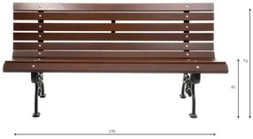Elegancka ławka parkowa W9-E08