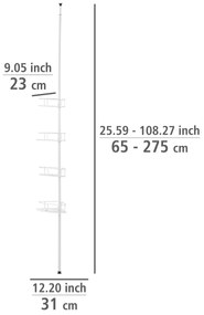 Teleskopowa półka pod prysznic DOLCEDO, 4 poziomy, WENKO