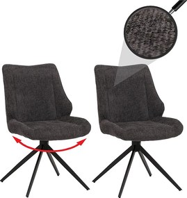 Krzesło do jadalni MCW-O48 (zestaw 2 sztuk),  szary