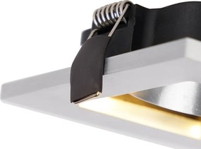 Zestaw 6 nowoczesnych reflektorów wpuszczanych aluminiowych, obrotowych i uchylnych GU10 50mm - Qure