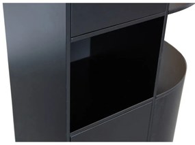 Czarny regał modułowy z litego drewna sosnowego 78x210 cm Finca – WOOOD