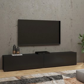 Szafka RTV stojąca AURORA 180 cm do Salonu pod Telewizor - Czarny