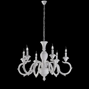 Żyrandol Fiorenza Shabby White Wooden 6 Lights 125 Ø91 BL172-6-BCO