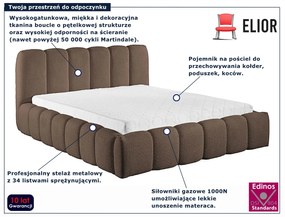 Brązowe łóżko nowoczesne w kształcie chmurki G9-H45