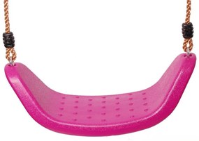 Siedzisko dla dzieci GIOIA plastikowe huśtawka na sznurku różowa