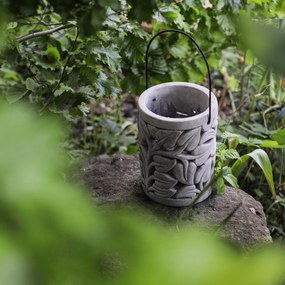 Latarnia dekoracyjna Folia, 19 x 25 cm,  beton