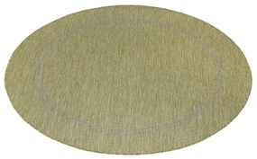 Dywan zewnętrzny Relax ramka zielony 120 cm x 120 cm  koło