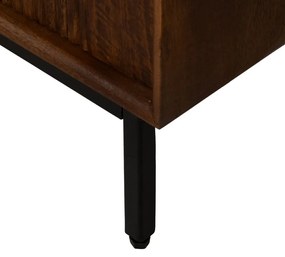 Brązowy regał z litego drewna mango 60x190x30 cm Sagara – Ixia