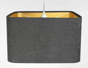 Lampa wisząca KWADRO SUE 40w20 grafitowa/złota BPS KONCEPT