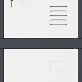 Szafka skrytkowa socjalna BHP MARCIN, 900 x 1850 x 400 mm, antracytowo-biała