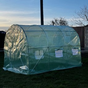 Tunel foliowy ogrodowy GHT-300200 - szklarnia ogrodowa z oknami, 3x2 m, 6 m2