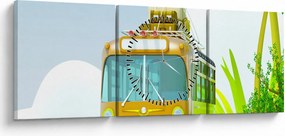 Obraz - Podróż do tropików (z zegarem) (90x30 cm)
