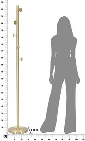 Stojak na ubrania, złoty, 190 cm