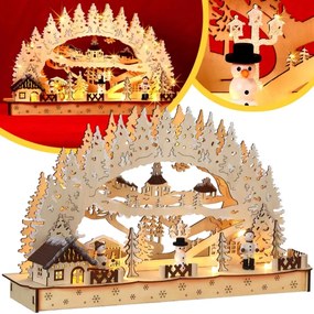 Monzana Świąteczny LED łuk CLEMENT, 45x12,5x28cm, naturalny brąz