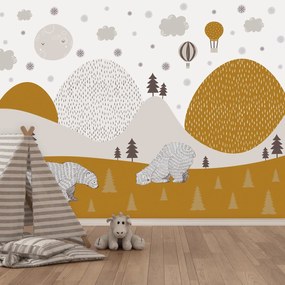 Fototapeta - Niedźwiadki leniwce (196x136 cm)