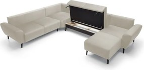 Narożnik BOSCO XL zestaw z elektryczną funkcją regulacji tkanina Monolith 02 Beżowy WERSAL