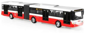 Rappa Autobus przegubowy z dźwiękiem czerwony, 36 cm