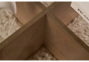 Stolik konferencyjny Aeris Sapphire Oak z ciemnym szkłem