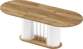 Owalny stół z rozkładanym blatem Cesaro Hubertus dąb