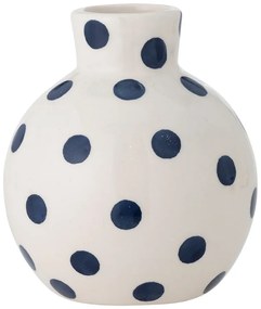 Biały ceramiczny ręcznie malowany wazon (wysokość 11 cm) Fian – Bloomingville