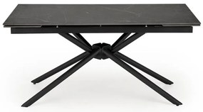 Stół rozkładany VITORINO 160(220)x90 czarny marmur HALMAR