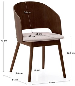 Brązowe krzesło Senoa – Kave Home