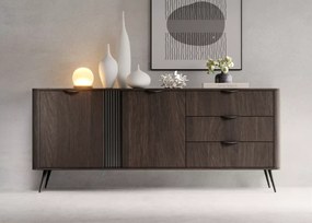 Komoda Valeri III – elegancka komoda z 2 drzwiami i 3 szufladami do salonu, sypialni i biura