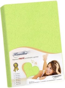 Bellatex Prześcieradło frotte Kamilka wiosenny zielony, 100 x 200 cm, 100 x 200 cm