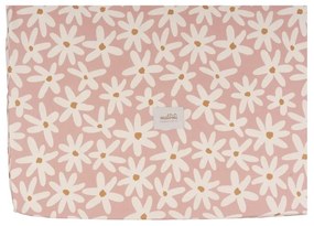 Bawełniane dziecięce prześcieradło z gumką do łóżeczka 80x160 cm Blush Daisies – Malomi Kids