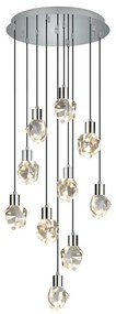 Lampa wisząca LED w kolorze srebra ze szklanym kloszem ø 51,5 cm Verano – Trio Select