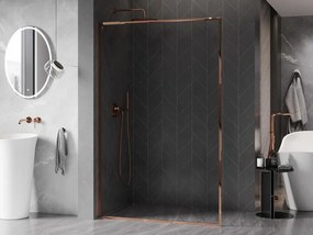 Mexen Kioto-F L ścianka prysznicowa Walk-in z ramką 95 x 202 cm, transparent 8 mm, różowe złoto - 800-095-174-60-00