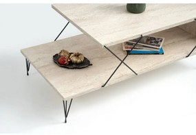 Stolik konferencyjny Loire Travertine and Black