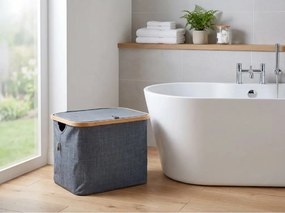 Kosz na pranie NOLVIO 40 L, niebieskoszary