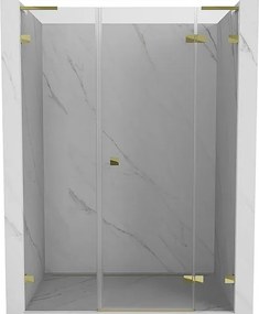 Mexen Lunar L drzwi prysznicowe uchylne prawe 160 cm, transparent, złote - 834SL-160-050-50-00-P