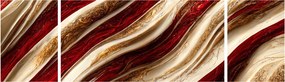 Obraz - Złoto - biała tekstura (170x50 cm)