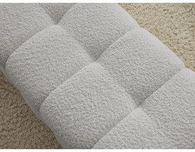 Jasnoszara ławka z materiału bouclé Mont Blanc – Bobochic Paris