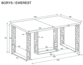 Stół rozkładany BORYS 130(330)x80 dąb cremona ENDO