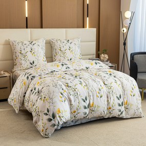 PrzytulneMieszkanie.pl PrzytulneMieszkanie.pl Pościel z mikrofibry CITRUS GARDEN białe Rozmiar pościeli: 2 szt 70 x 90 cm | 200 x 220 cm