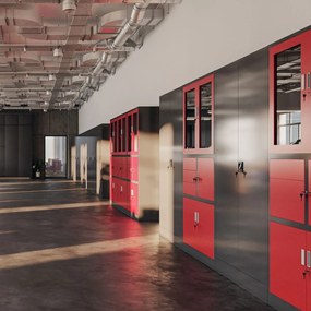 Szafa biurowa Jan dwudrzwiowa 90x40x185 cm czarna