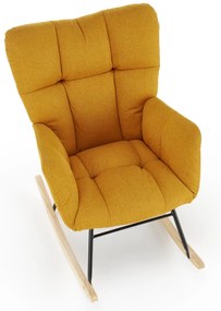 VASCO fotel bujany musztardowy